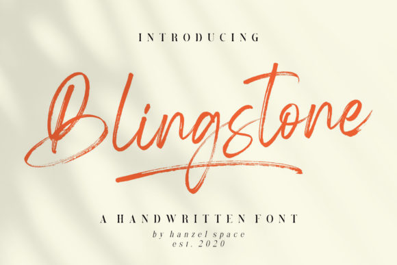 Blingstone: A Handwritten Font for Modern Design