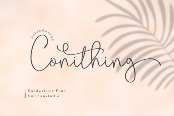 Conithing: A Handwritten Font for Elegant Design