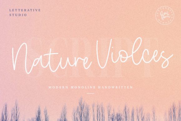 Nature Violces: A Handwritten Font for Elegant Design